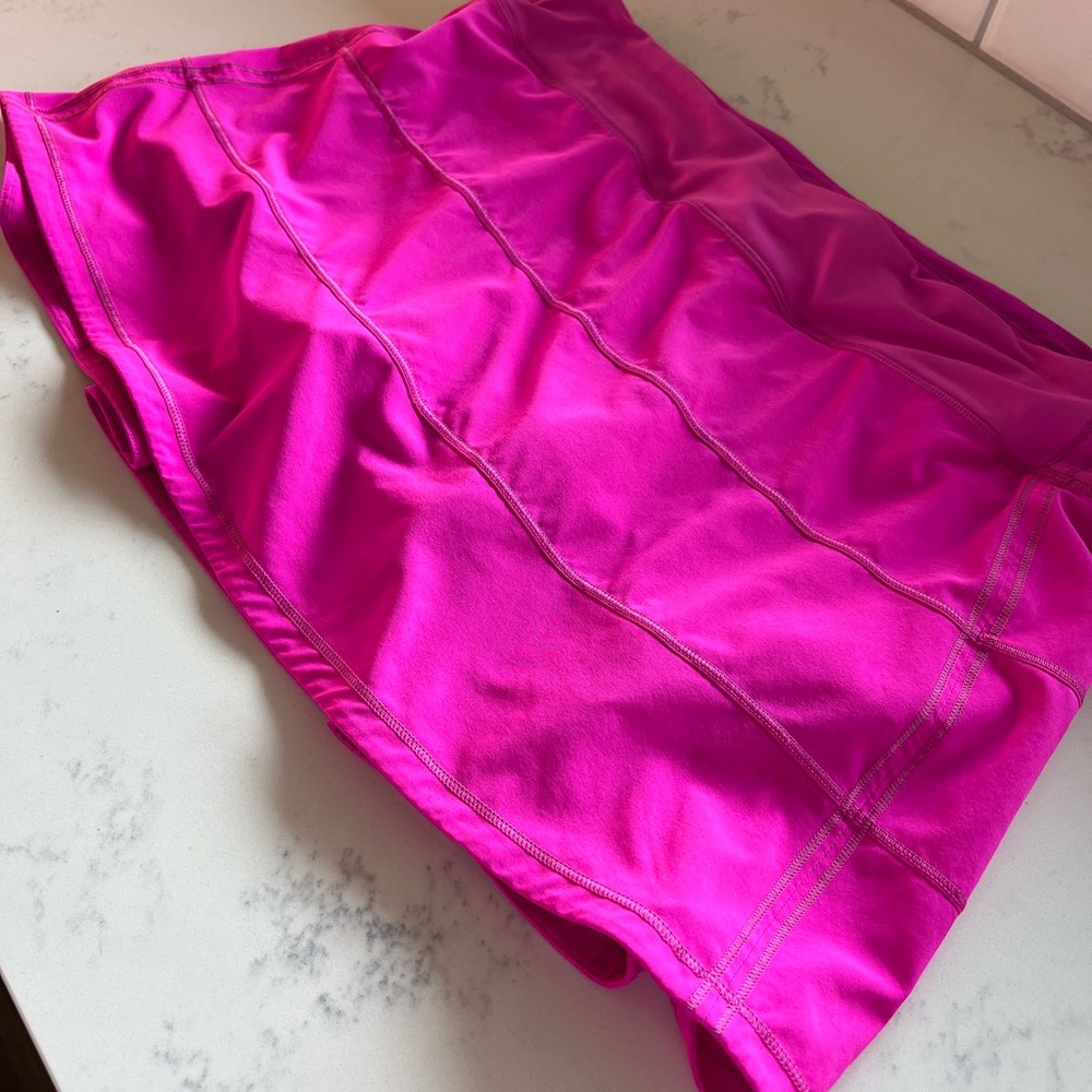 Pink Lululemon pace rival long skirt size 10